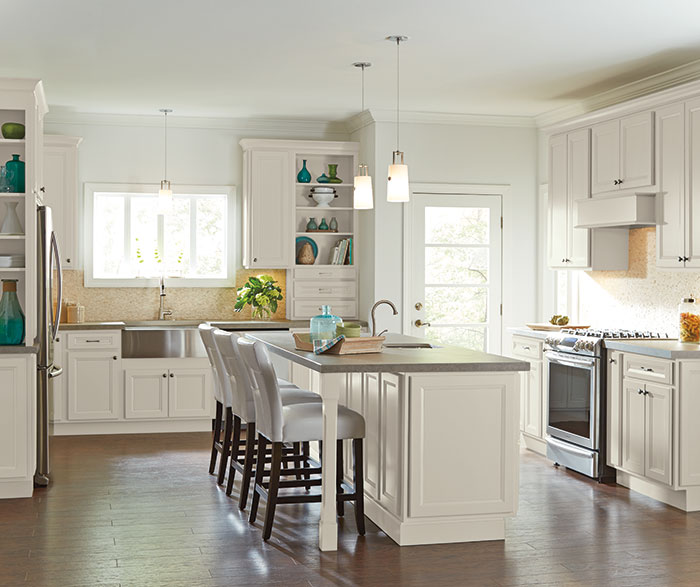 White Cabinets in Casual Kitchen
